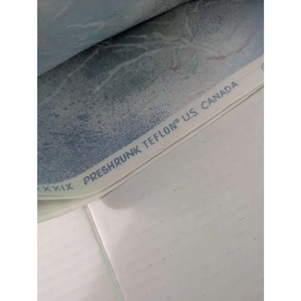 Vintage 1989 Kenmill 24x144 In Pastel Marbled Pre-Shrunk Teflon Fabric Piece